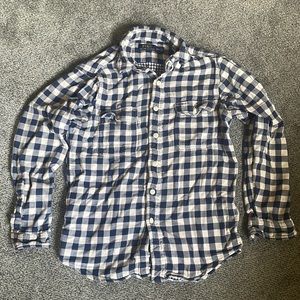 Polo by Ralph Lauren Blue and White Checkered Casual Button Down Shirt
